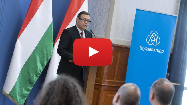 Pécsett építi fel ötödik magyarországi egységét a thyssenkrupp - VIDEÓRIPORT