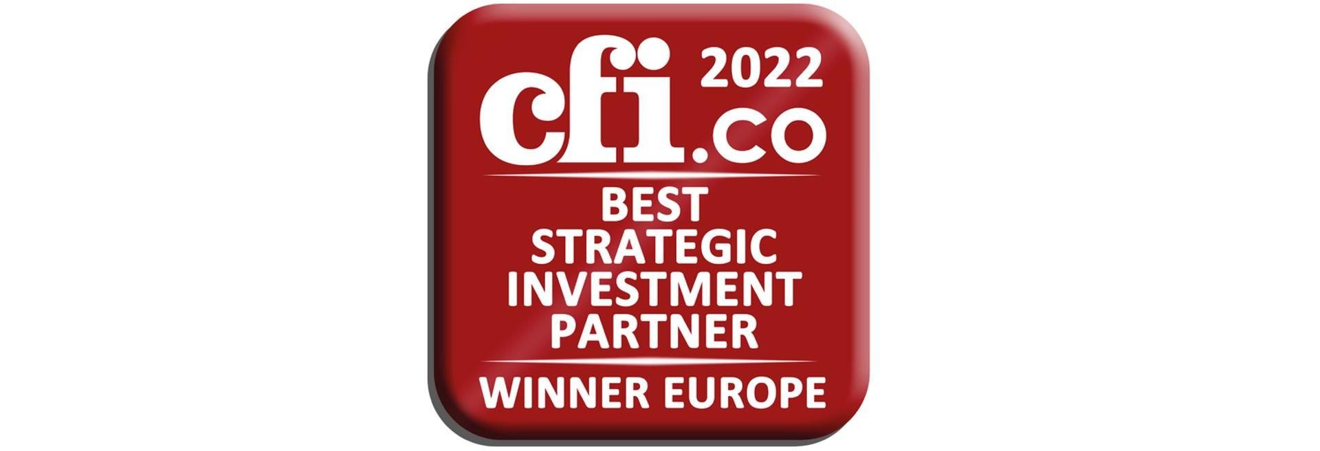 HIPA Wins Best Strategic Investment Partner Europe 2022 Award