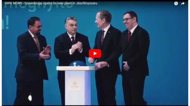 Stratégiai partnerként tekint Magyarországra a thyssenkrupp - VIDEÓ RIPORT