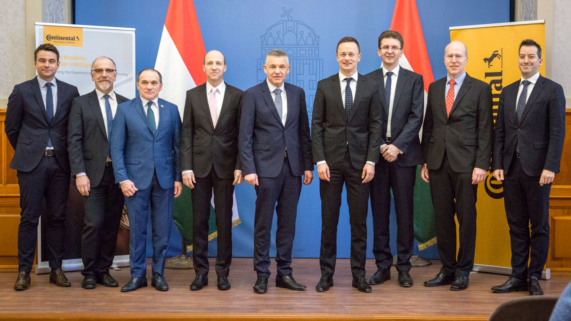 Representatives of the company and the government at the announcement of the project
