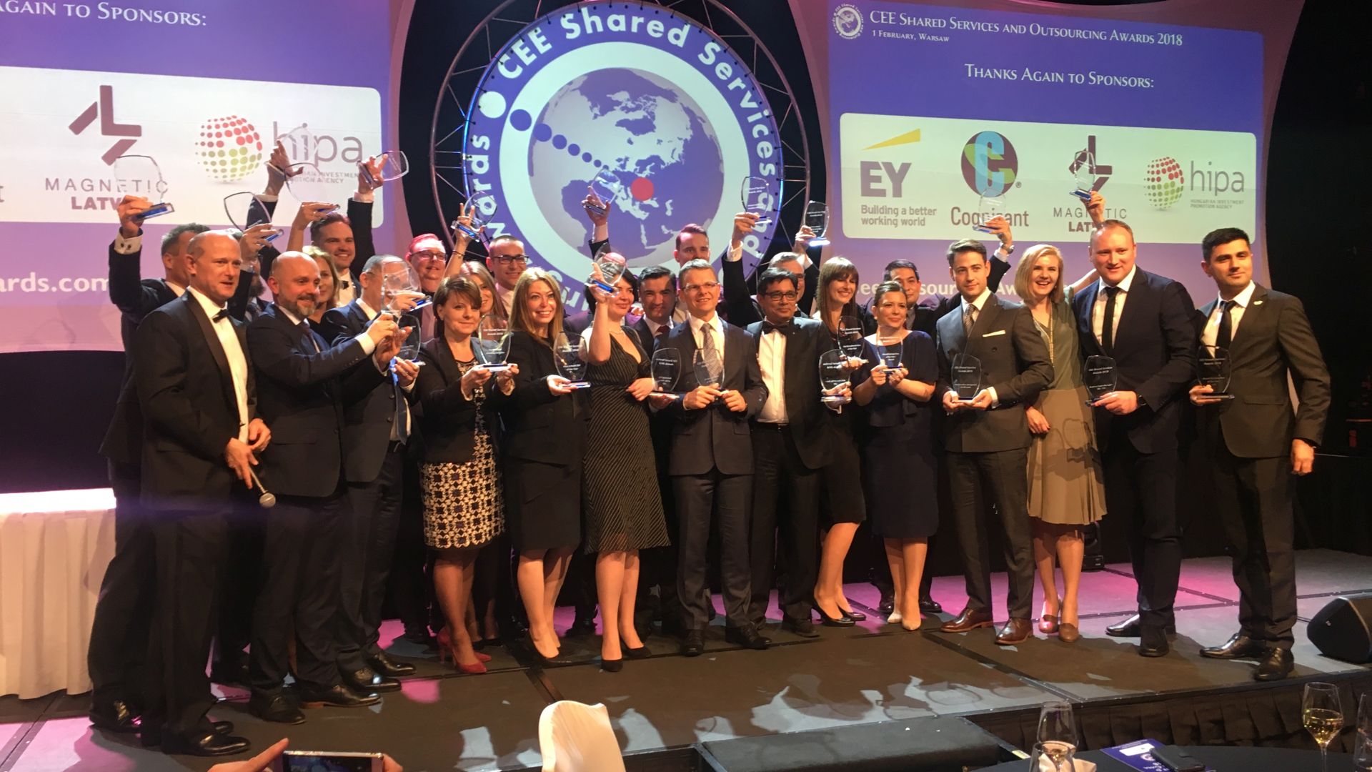 Winners of the Central Eastern European Shared Services and Outsourcing Awards Gala 2018 in Warsaw